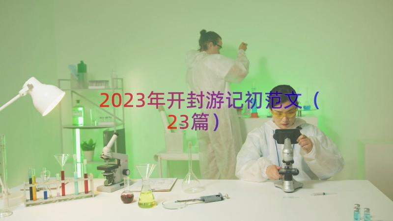 2023年开封游记初范文（23篇）