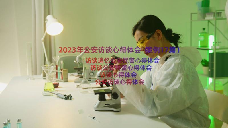 2023年公安访谈心得体会（案例17篇）