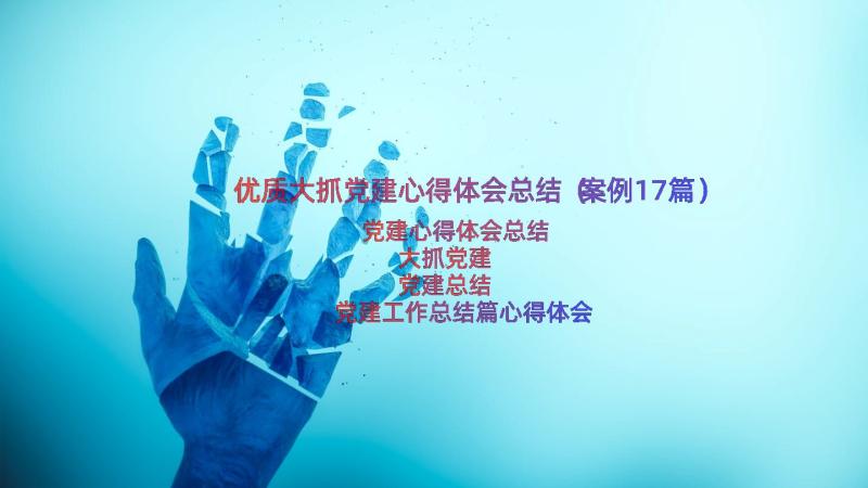 优质大抓党建心得体会总结（案例17篇）