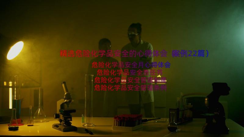 精选危险化学品安全的心得体会（案例22篇）