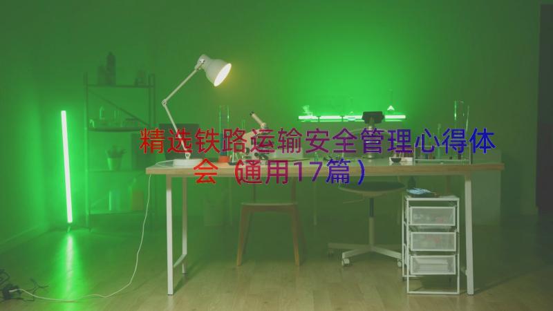 精选铁路运输安全管理心得体会（通用17篇）