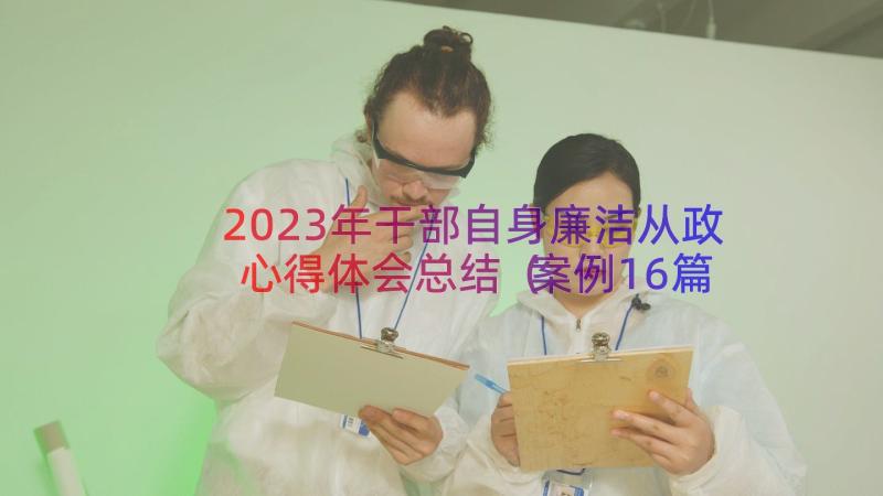 2023年干部自身廉洁从政心得体会总结（案例16篇）