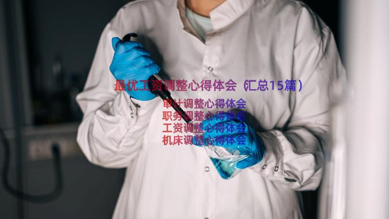 最优工资调整心得体会（汇总15篇）