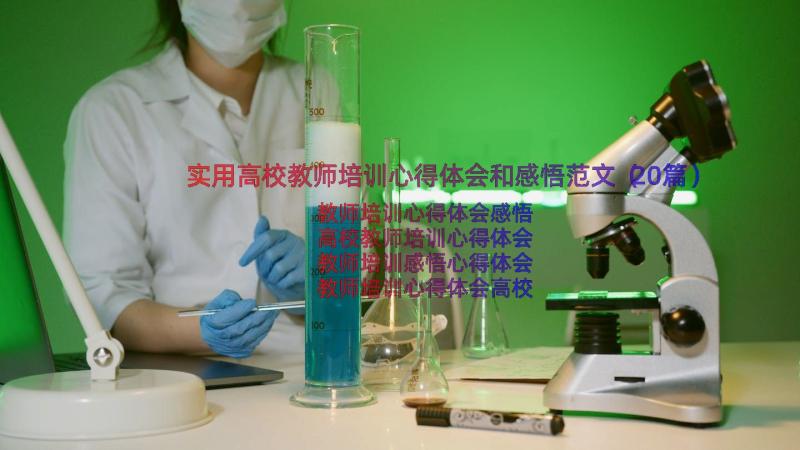 实用高校教师培训心得体会和感悟范文（20篇）