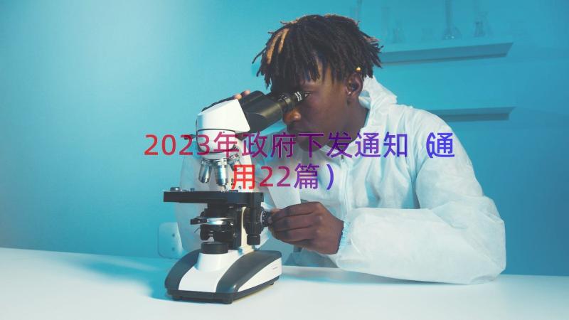 2023年政府下发通知（通用22篇）