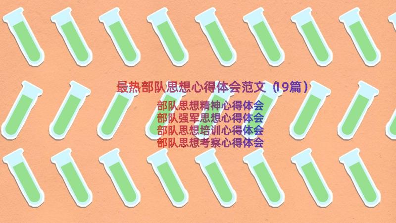 最热部队思想心得体会范文（19篇）