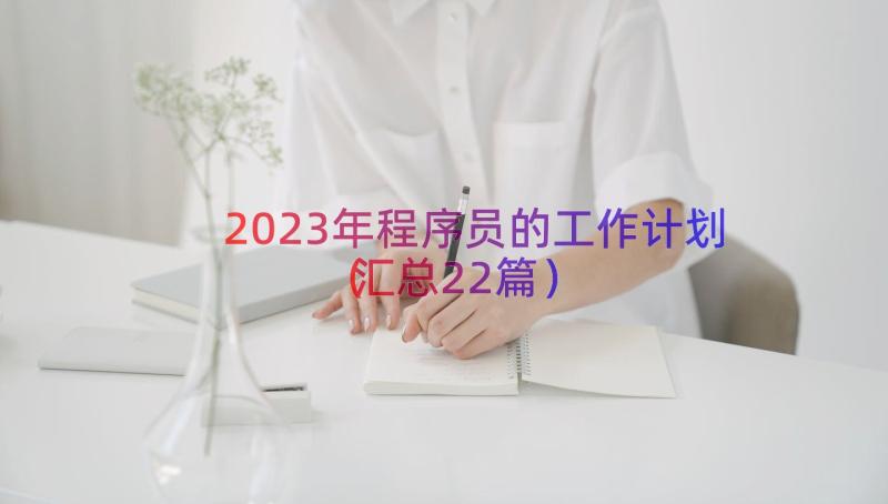 2023年程序员的工作计划（汇总22篇）