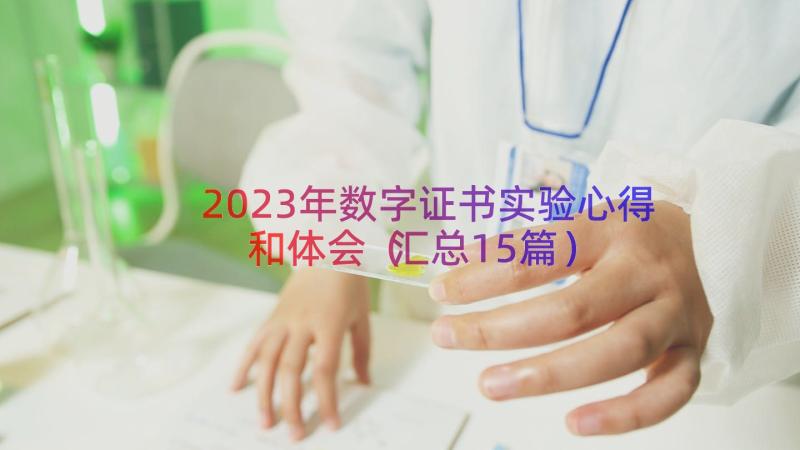 2023年数字证书实验心得和体会（汇总15篇）