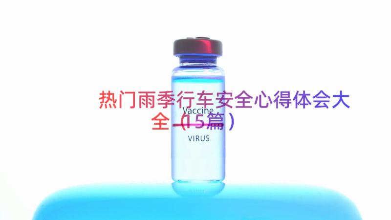 热门雨季行车安全心得体会大全（15篇）