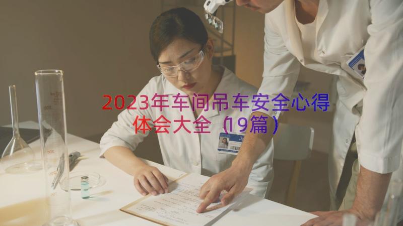 2023年车间吊车安全心得体会大全（19篇）