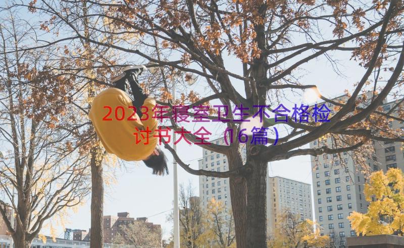 2023年寝室卫生不合格检讨书大全（16篇）