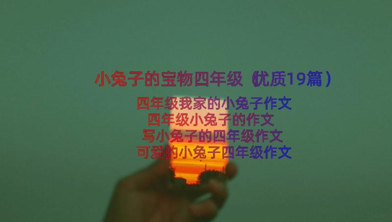 小兔子的宝物四年级（优质19篇）