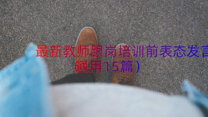 最新教师跟岗培训前表态发言（通用15篇）