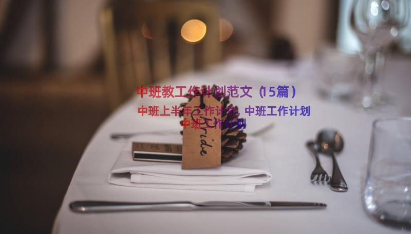 中班教工作计划范文（15篇）