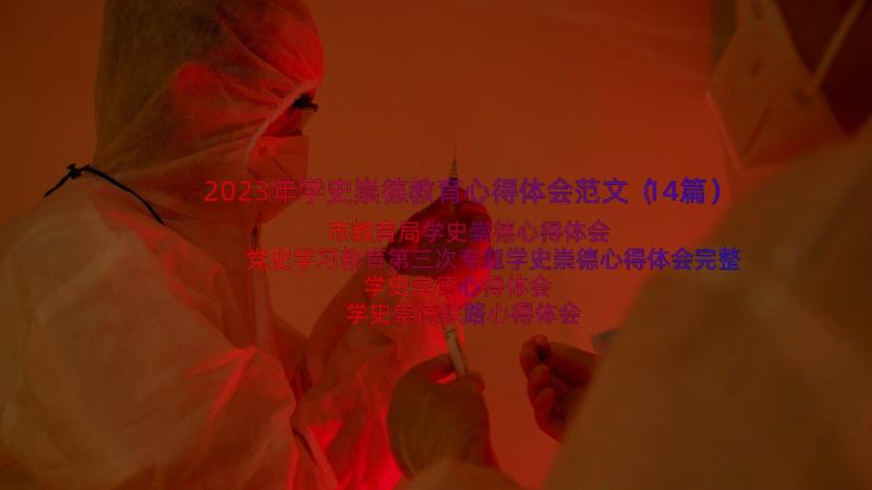 2023年学史崇德教育心得体会范文（14篇）