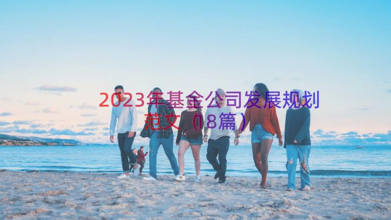 2023年基金公司发展规划范文（18篇）