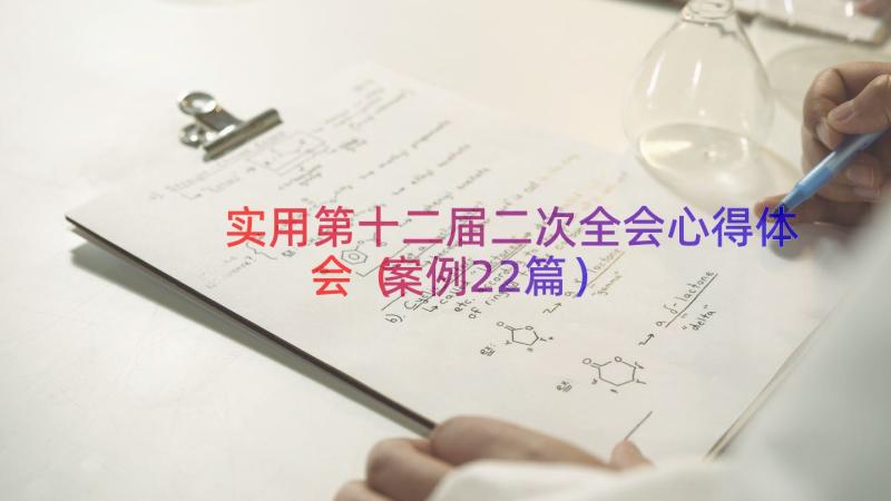 实用第十二届二次全会心得体会（案例22篇）