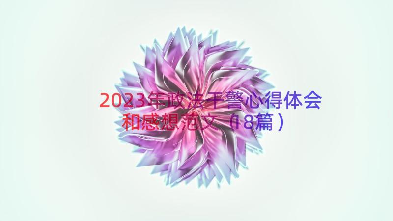 2023年政法干警心得体会和感想范文（18篇）