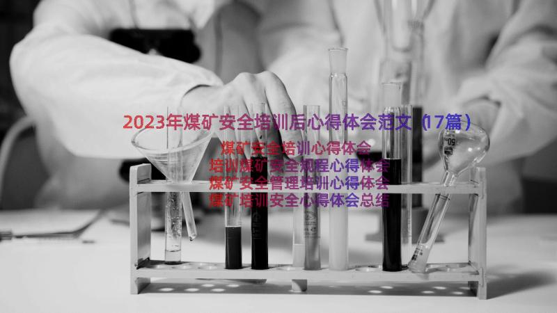 2023年煤矿安全培训后心得体会范文（17篇）