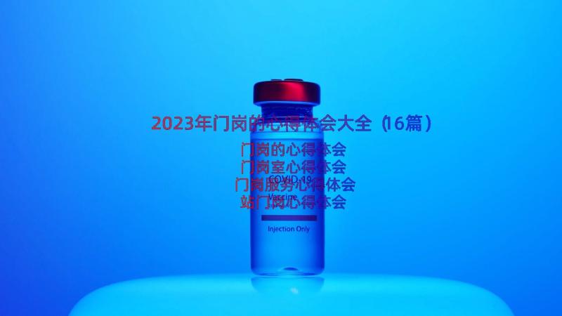 2023年门岗的心得体会大全（16篇）