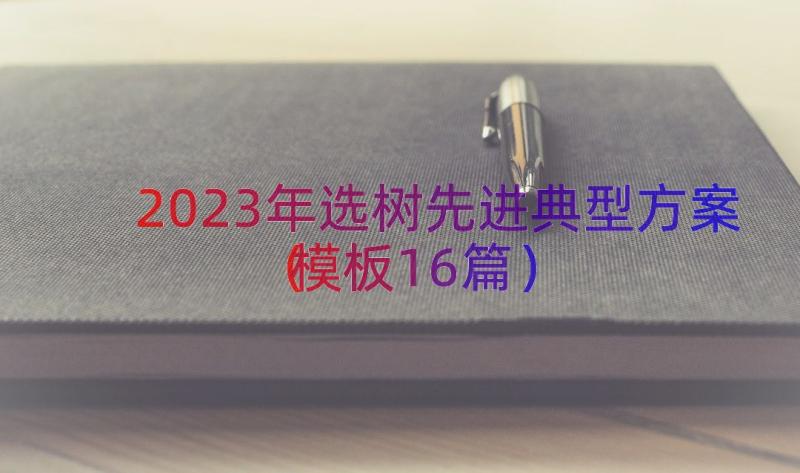 2023年选树先进典型方案（模板16篇）