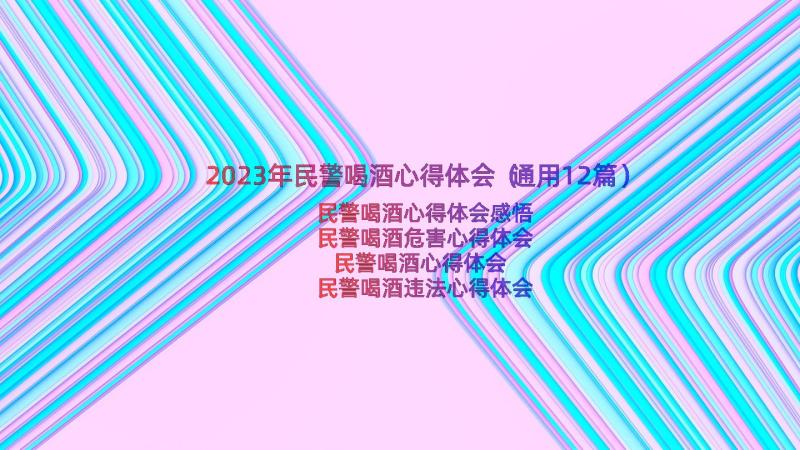 2023年民警喝酒心得体会（通用12篇）