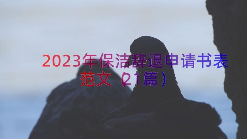 2023年保洁辞退申请书表范文（21篇）