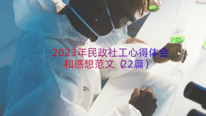 2023年民政社工心得体会和感想范文（22篇）