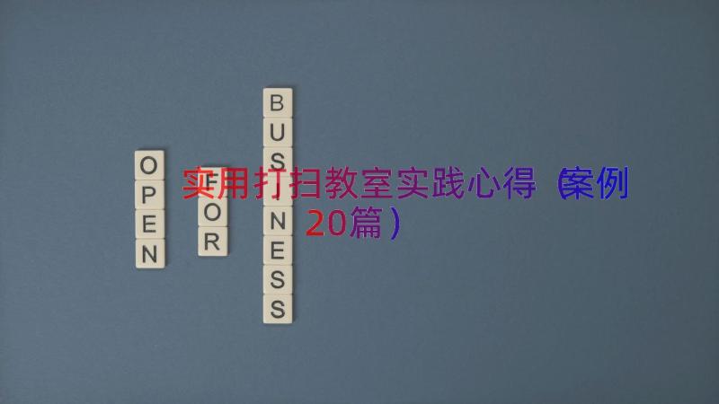 实用打扫教室实践心得（案例20篇）