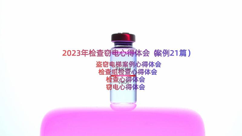 2023年检查窃电心得体会（案例21篇）