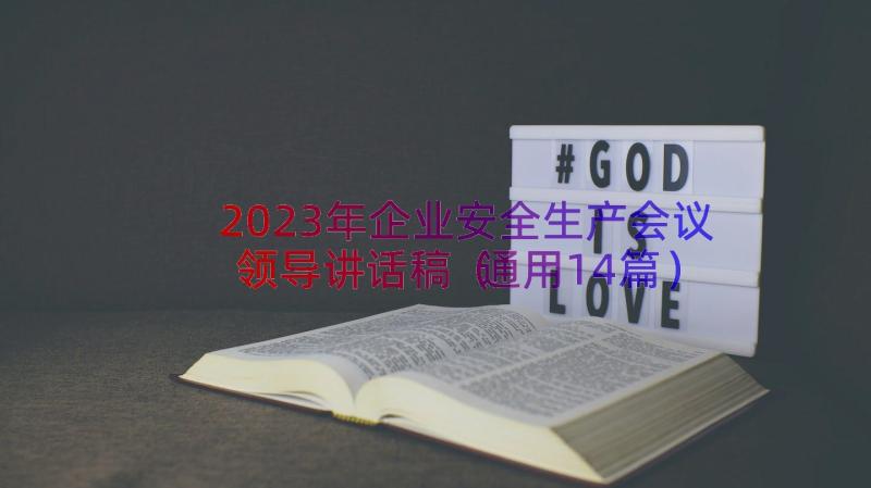 2023年企业安全生产会议领导讲话稿（通用14篇）