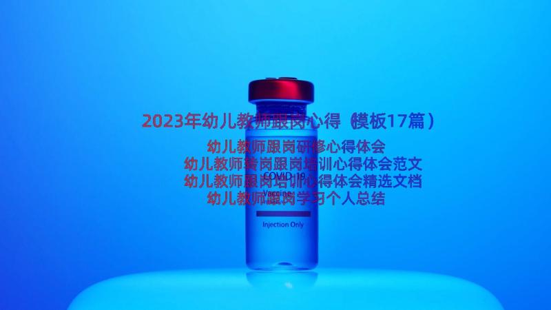 2023年幼儿教师跟岗心得（模板17篇）