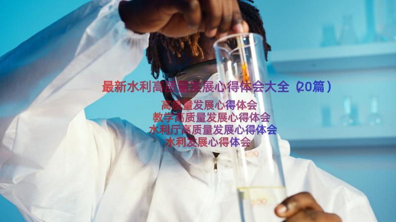 最新水利高质量发展心得体会大全（20篇）