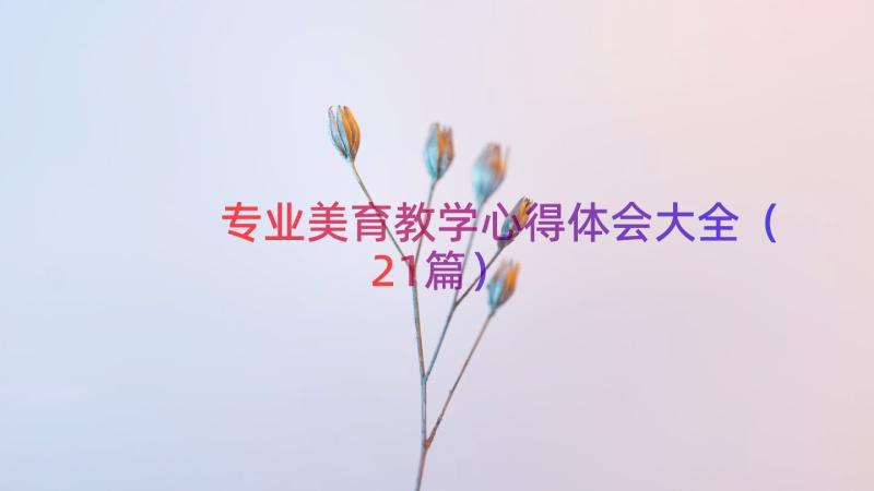 专业美育教学心得体会大全（21篇）