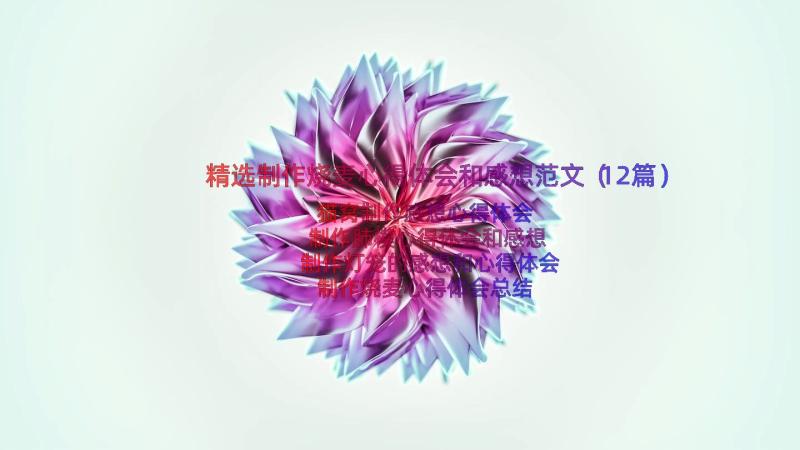 精选制作烧麦心得体会和感想范文（12篇）