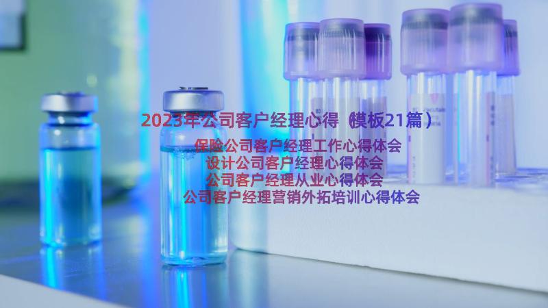 2023年公司客户经理心得（模板21篇）