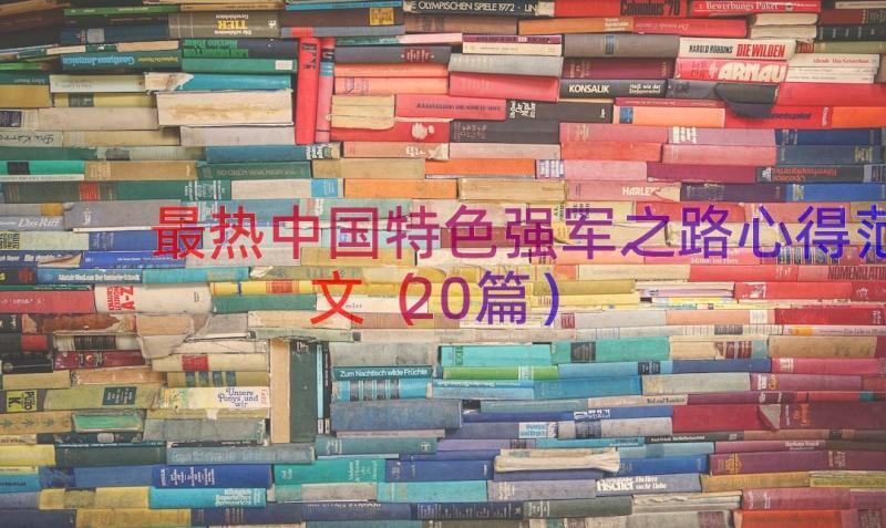 最热中国特色强军之路心得范文（20篇）