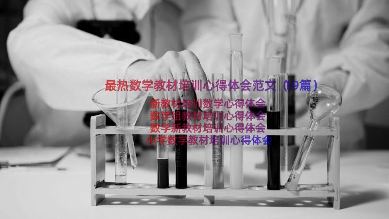 最热数学教材培训心得体会范文（19篇）