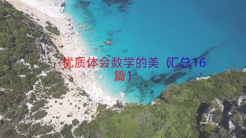 优质体会数学的美（汇总16篇）