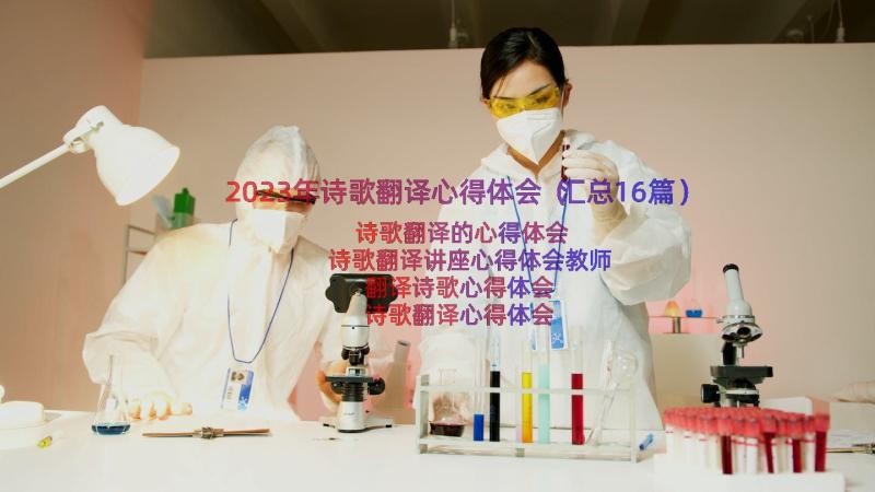 2023年诗歌翻译心得体会（汇总16篇）