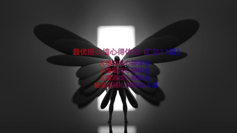 最优搭人墙心得体会（汇总17篇）