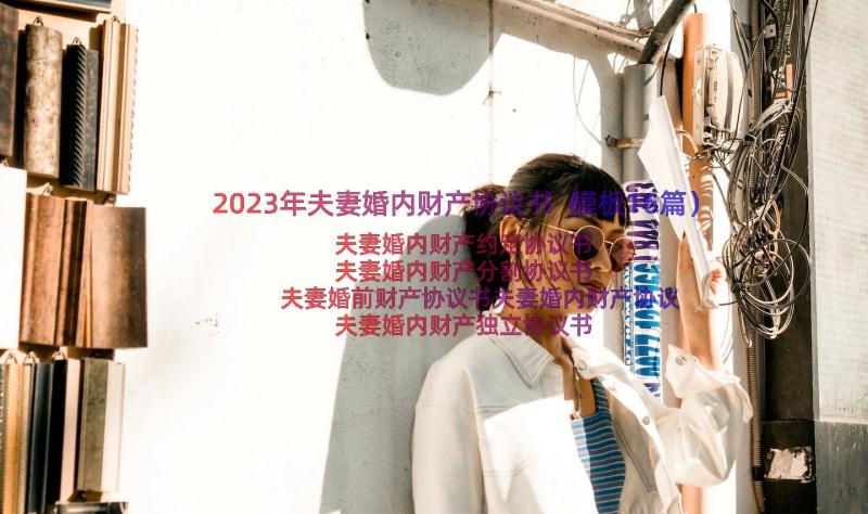 2023年夫妻婚内财产协议书（模板16篇）