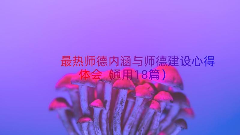 最热师德内涵与师德建设心得体会（通用18篇）