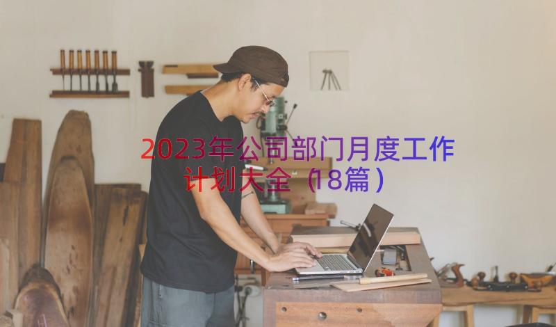 2023年公司部门月度工作计划大全（18篇）