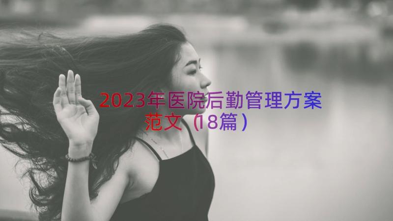 2023年医院后勤管理方案范文（18篇）