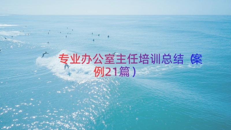 专业办公室主任培训总结（案例21篇）