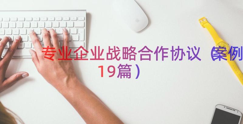 专业企业战略合作协议（案例19篇）