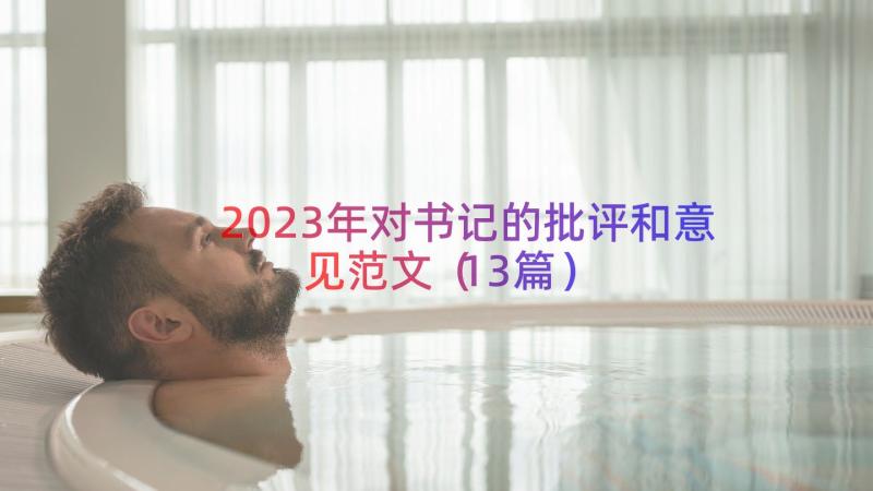 2023年对书记的批评和意见范文（13篇）