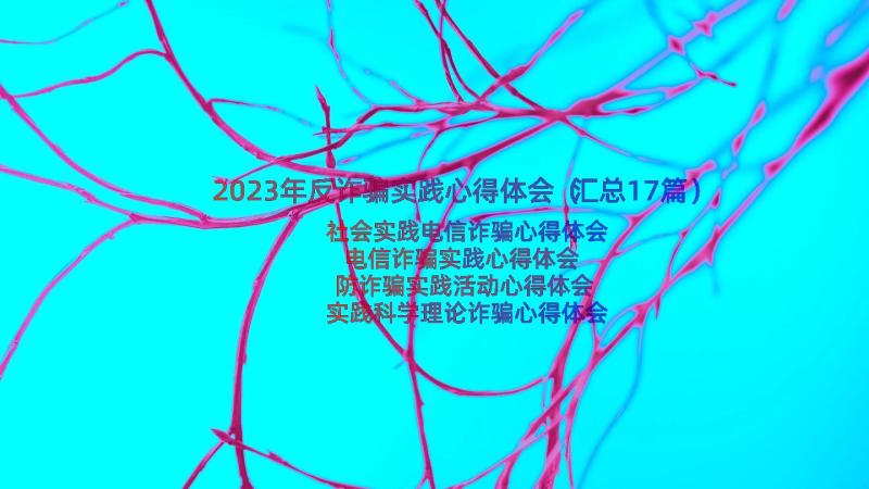 2023年反诈骗实践心得体会（汇总17篇）