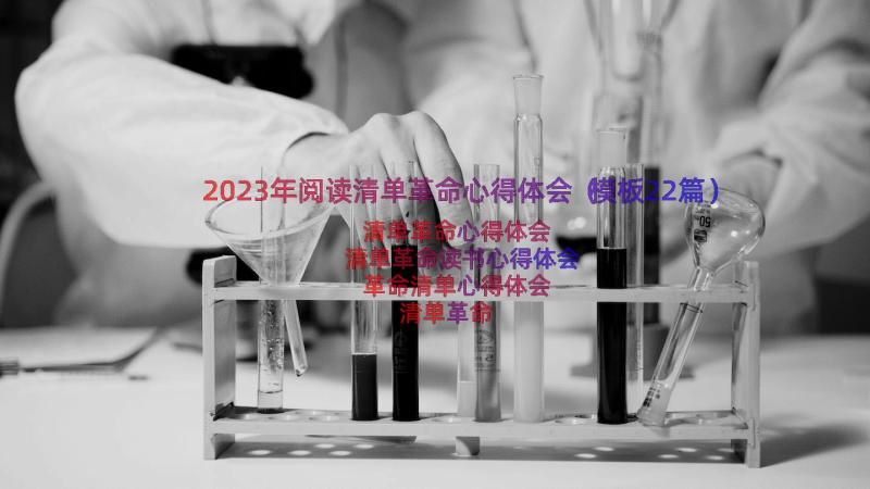 2023年阅读清单革命心得体会（模板22篇）